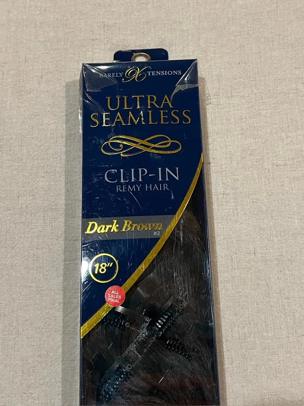 Barely Xtensions Ultra Seamless Hair Extensions Dark Brown 18